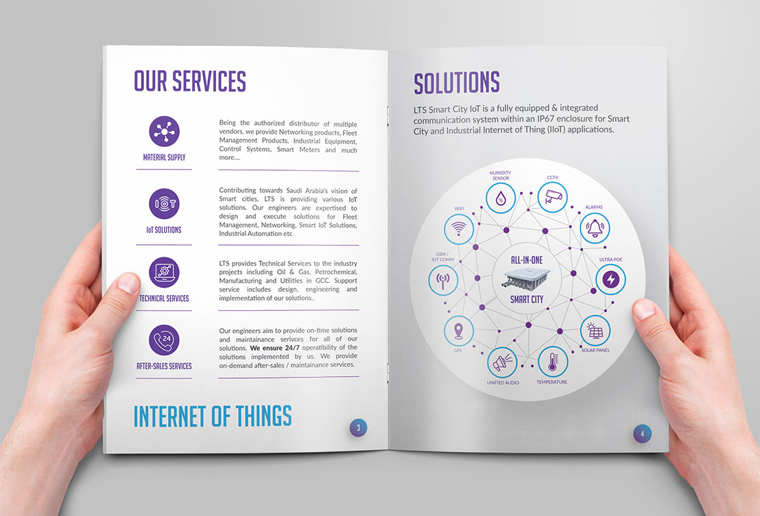 Smart solution brochure design infographics